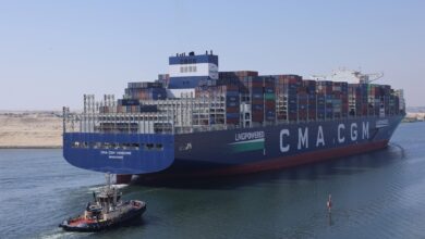 قناة السويس تشهد عبور سفينة الحاويات العملاقة CMA CGM VENDOME لأول مرة