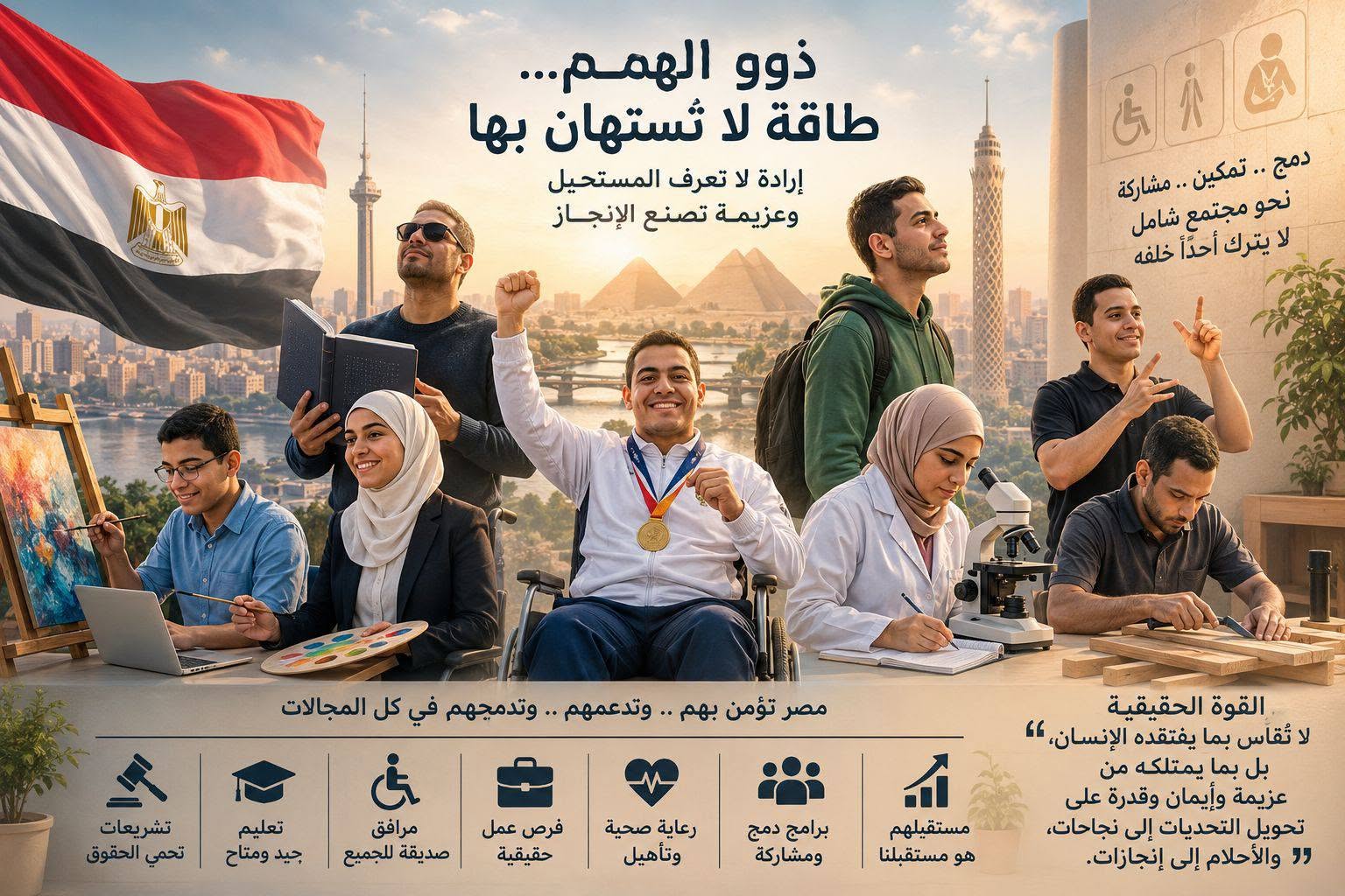 ذوى الهمم … طاقة الأمم التي لا تنطفئ... بقلم د: طارق هلال