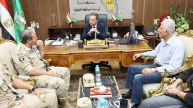 محافظ المنوفية يلتقي مستشار رئيس مجلس الوزراء للمشروعات القومية.