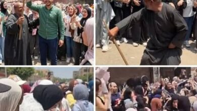 طلاب الثانوية العامة يودعون عام الرماد بالطبل والمزمار