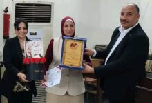 «تعليم المنيا» يكرّم هبة حلمي سمهان لبلوغها سن المعاش