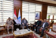 رئيس جامعة كفر الشيخ يستقبل المستشار العسكري للمحافظة