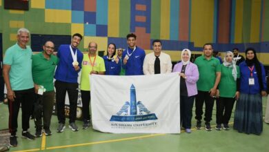 جامعة عين شمس تواصل تألقها في اسبوع شباب الجامعات الرابع عشر بالمنيا