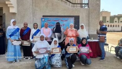 إعادة تدوير المخالفات المنزلية والحفاظ عن البيئة فى "ختام فاعليات النشاط الصيفي بمدارس شمال التعليمية"