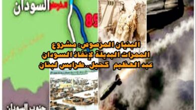 مشروع الممرات البديلة لإنقاذ السودان من طوفان سد النهضة السودان