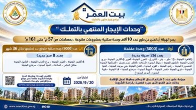 ألف وحدة سكنية بالإيجار والتمليك..