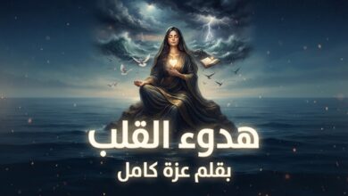 هدوء القلب. قصيدة بقلم / عزه كامل