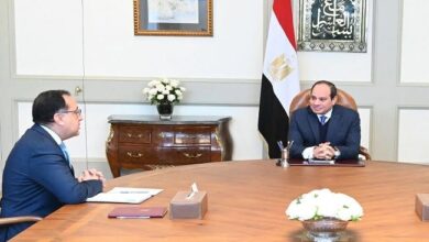 رئيس الجمهورية يجتمع برئيس مجلس الوزراء لتبادل الأراء ووجهات النظر