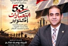 رئيس جامعة بورسعيد يهنئ الرئيس السيسي بالذكرى الـ 53 لانتصارات أكتوبر المجيدة..