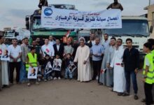 تمهيد طريق (نكلا - الرهاوي) في منشأة القناطر برعاية «مستقبل وطن»