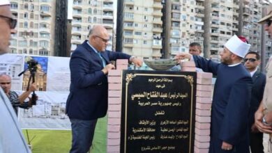 وضع حجر الأساس للمسجد الجامع بسموحة