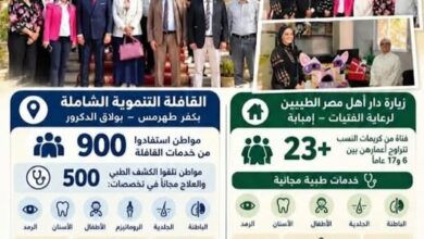جامعة القاهرة تواصل دورها المجتمعي بقافلة تنموية شاملة بكفر طهرمس