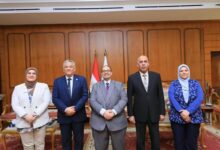 رئيس جامعة كفر الشيخ يستقبل اللواء أركان حرب أسامة الجمال
