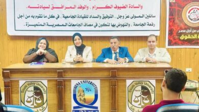 كلية الحقوق بجامعة قنا تعقد لقاء تعريفيا بوحدة مناهضة المرأة