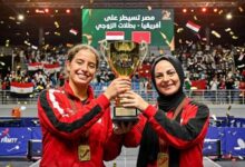 هنا جودة ودينا مشرف تتوجان بذهبية زوجي السيدات في بطولة أفريقيا لتنس الطاولة