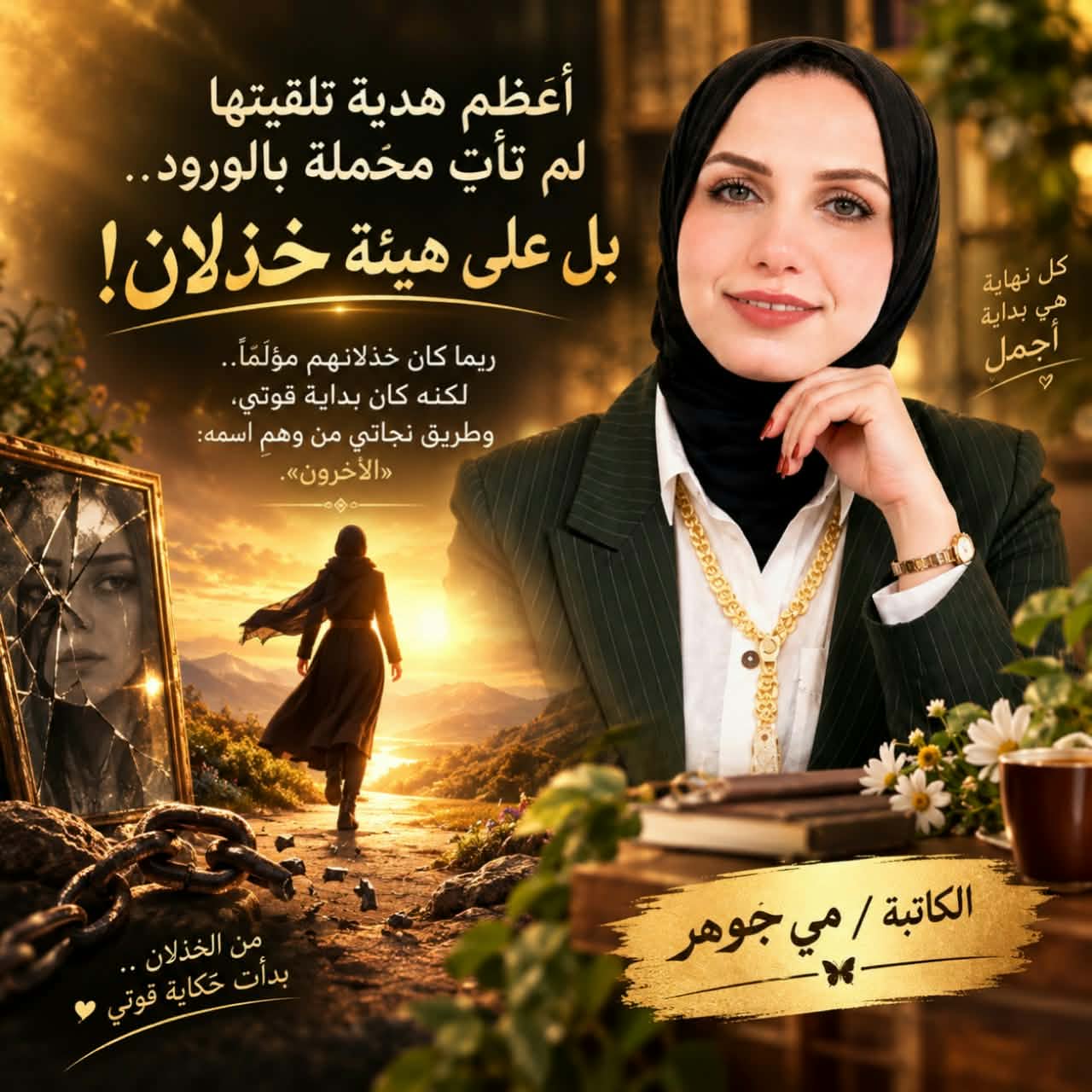 أعظم هدية تلقيتها لم تأتِ محمّلة بالورود.. بل على هيئة خذلان!. بقلم/ مي جوهر